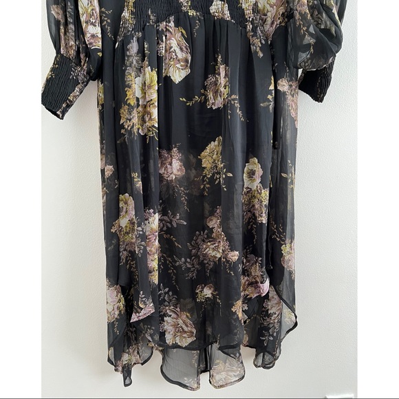 ASOS Drop Waist Floral Midi Dress - Picture 7 of 7